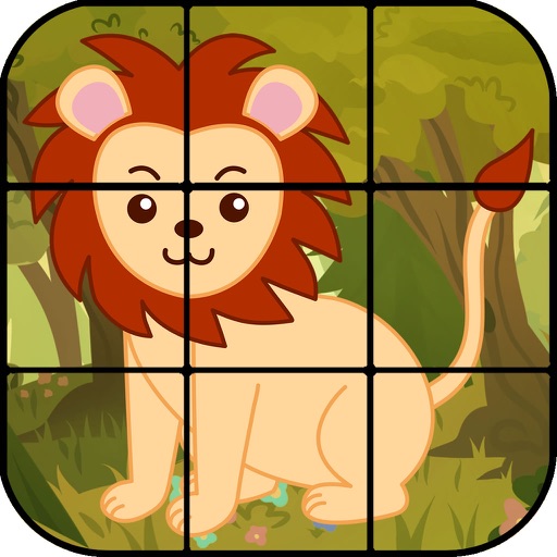 Jigsaw Puzzle for Kids Wild Animals Icon
