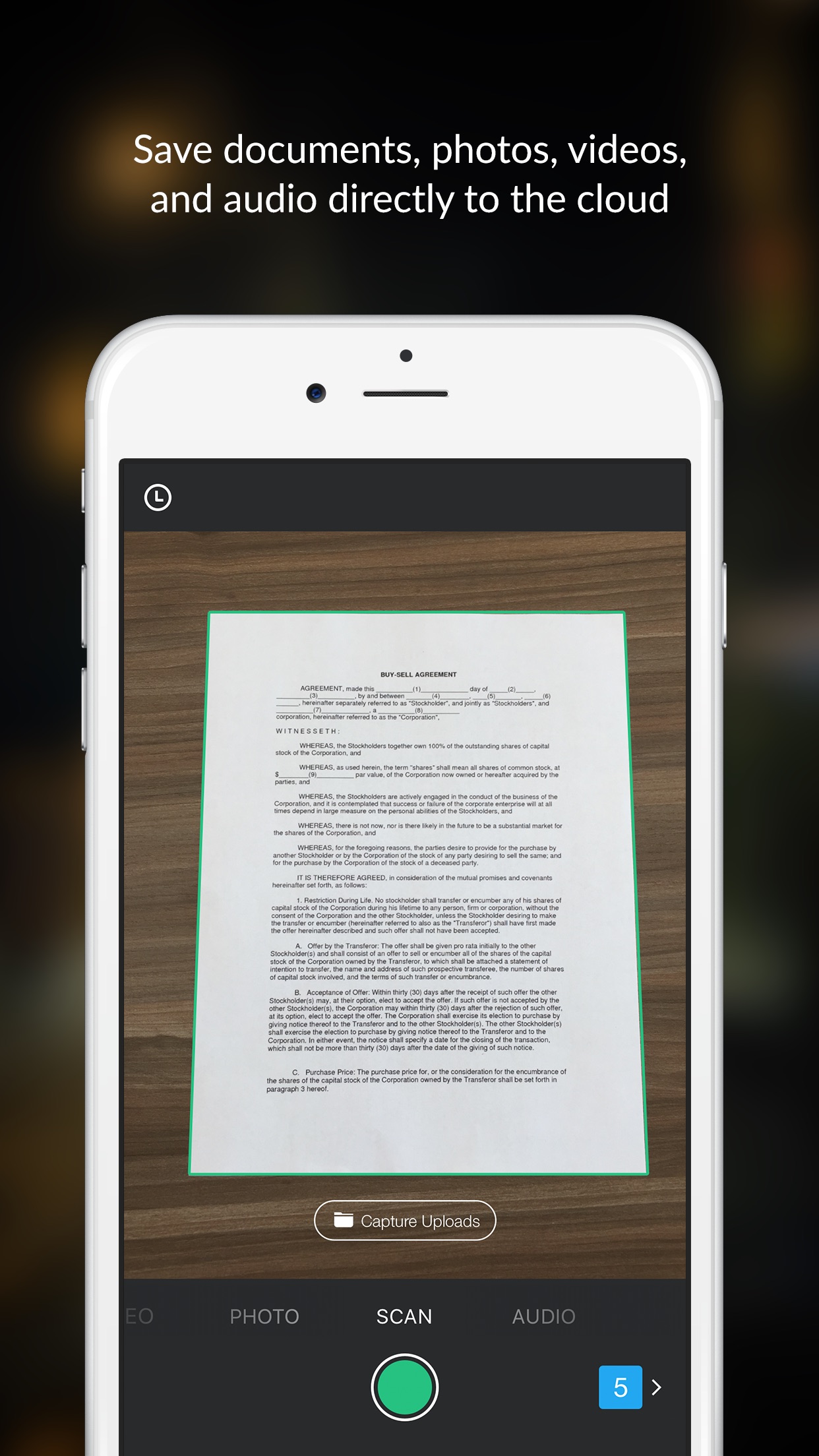 Screenshot do app Box Capture