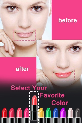 Lip Color Changer Pro - Makeup Booth to Change Lipstick Shades & Got Glossy Lips screenshot 4