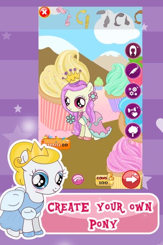“Princess Pony Dress Up For Equestria Girls” : My Little Pets Friendship Rock salon and Make-Up Ever Game screenshot 2