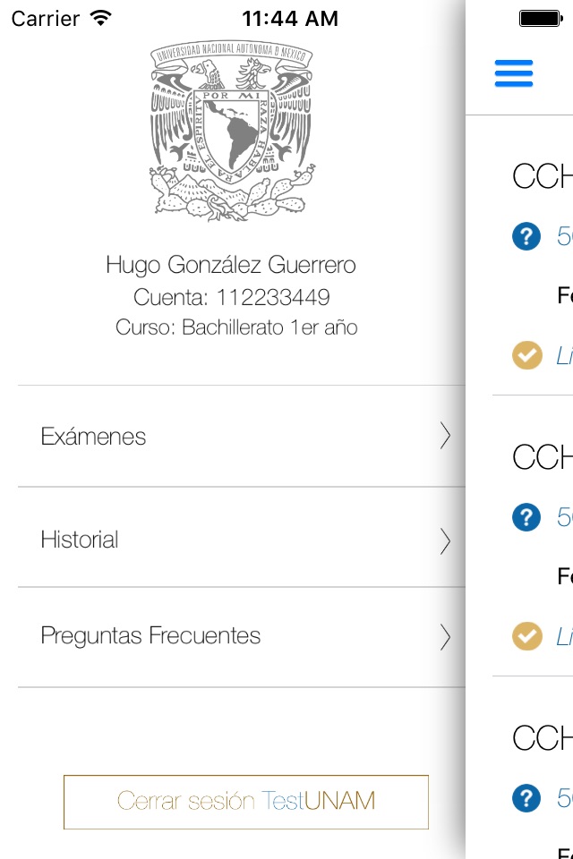 Exámenes UNAM screenshot 3