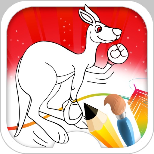 Kangaroo Coloring Book