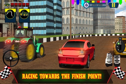 Tractor Racing With Cars screenshot 4