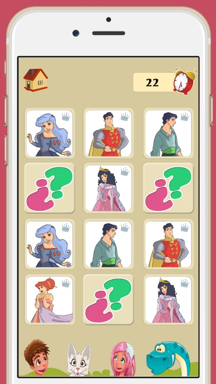 Memory game princesses: learning game of brian training for girls and boys screenshot-3