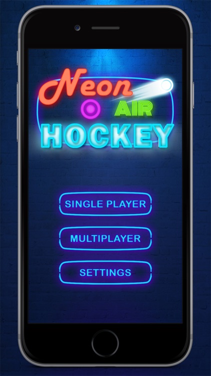 Air Hockey NEON - ice hockey game 2017 (2 Players) screenshot-3
