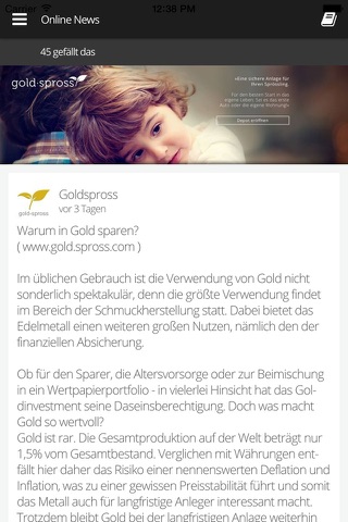 gold spross Ihr Goldsparbuch screenshot 2