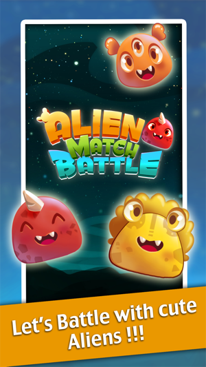 Alien Match 3 Battle : Cute monster ascendance puzzle free g(圖1)-速報App