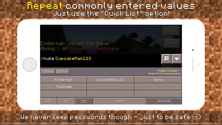 PE Mods - Custom Keyboard for Minecraft Pocket Edition screenshot-3