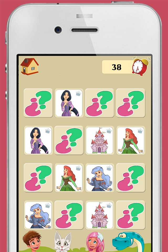 Memory game princesses: learning game of brian training for girls and boys screenshot 4