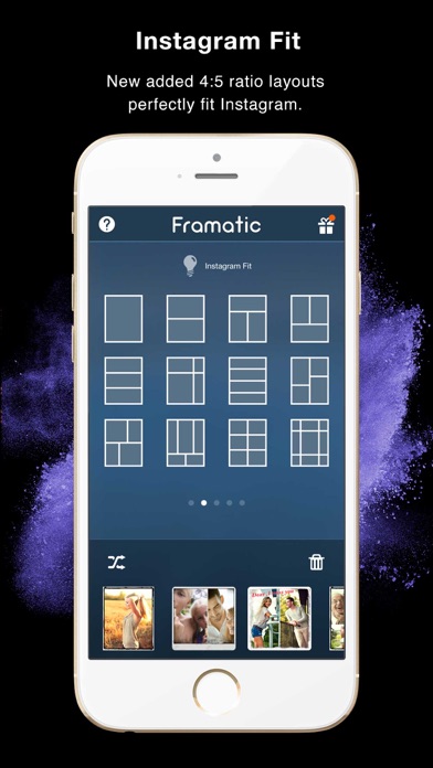 Screenshots of Framatic - Photo Collage and Pic Frame Stitch for Instagram FREE for iPhone