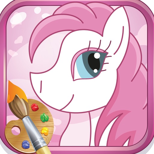 Little Pony Coloring Book Princess Drawing - Preschool Toddlers Kids For Painting Icon