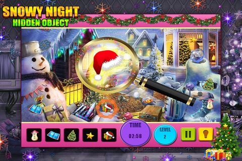 Snowy Nights Hidden Objects Puzzle screenshot 3