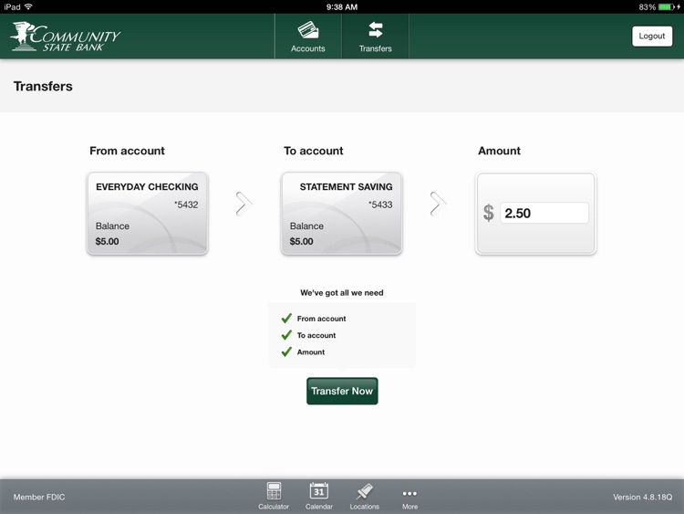 CSB Simple Banking for iPad screenshot-3