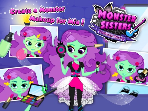 Скачать игру Monster Sisters Fashion Party - Crazy Makeup, Dress Up & Hair Salon