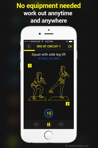No-Gym Bodyweight Workout Pro ~ The Best Fitness Workout For Women screenshot 2