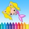 Icon Sea Animals & Mermaid Coloring Book - Drawing Painting Kids