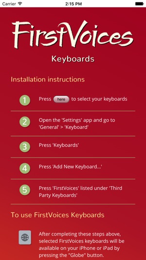 FirstVoices Keyboards(圖1)-速報App