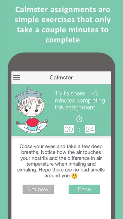 Calmster - Quick Help with Stress, Depression, Anxiety, PTSD, OCD, Panic Attacks and ADHD disorders