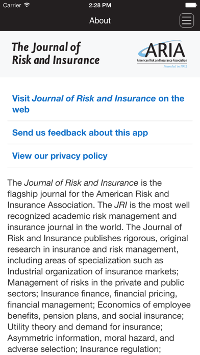 How to cancel & delete Journal of Risk and Insurance from iphone & ipad 1