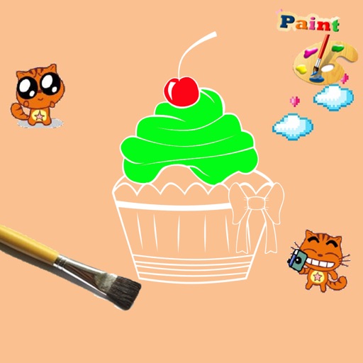 Book colouring For cup cake Version icon