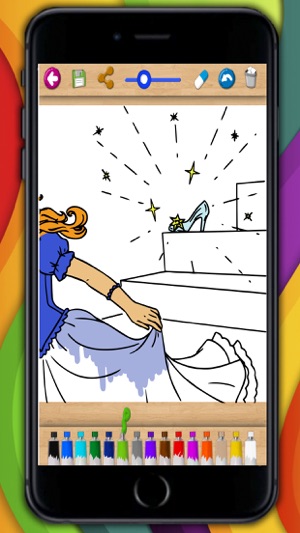 Cinderella Coloring book & Paint classic fairy tales for kid(圖3)-速報App