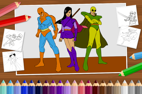 Superheroes - Coloring Book for Little Boys and Kids screenshot 3