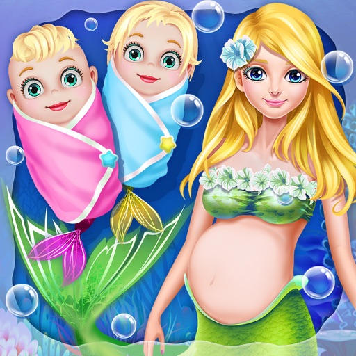 Mermaid Newborn Twins Baby Care - Free Girls Games iOS App