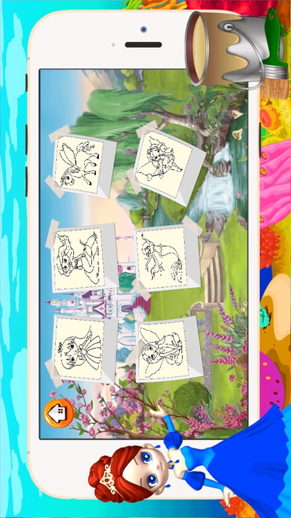 Princess Girl Coloring Book - All In 1 Fairy Tail Draw, Paint And Color Games HD For Good Kid