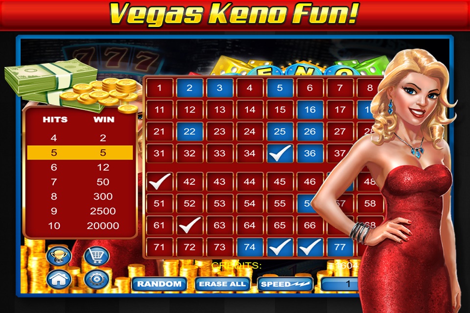 Keno Treasure Casino Vegas Games - Win Free Big Daily Bonus Rewards screenshot 2