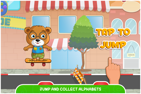 ABC Go Skateboard with Bear Free - Alphabets learning game for preschoolers and kids screenshot 2