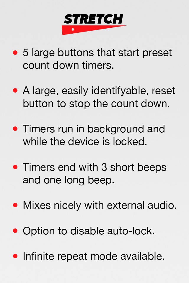 Stretch - A countdown timer for fitness, workout, egg, or anything really screenshot 2