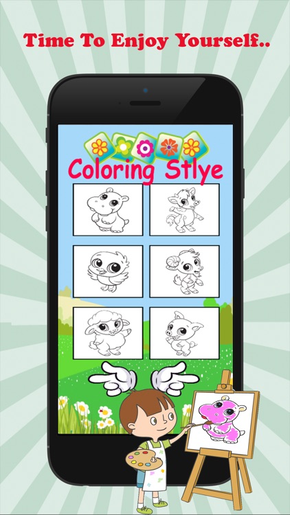 Baby Animal Cute Paint and Coloring Book - Free Games For Kids