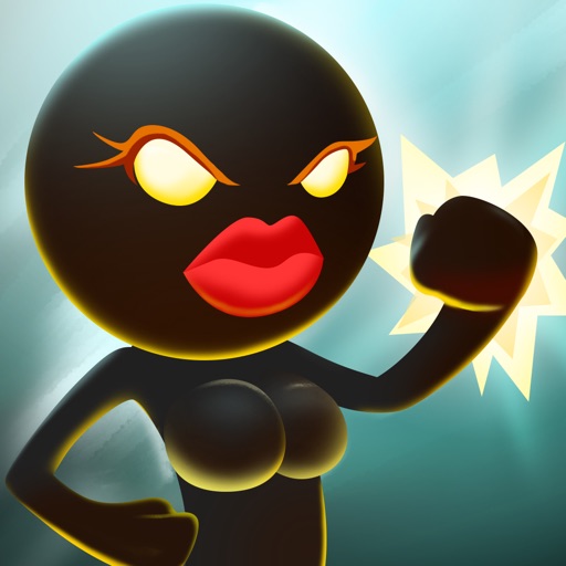 Sticked Man - Female's Fighting Icon