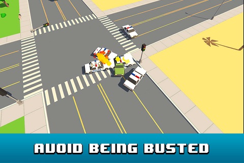 Smashy Car Race 3D: Pixel Cop Chase Full screenshot 4