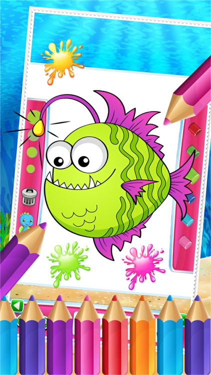 Charm Ocean Colorbook Drawing Paint Coloring Game for Kids screenshot-4