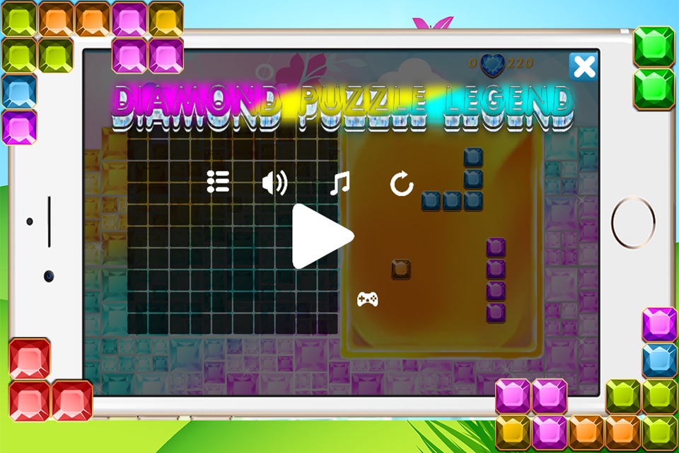 Diamond Block Launcher Legend - Jewel and Torrid Blaze of Crystal Bricks screenshot 4