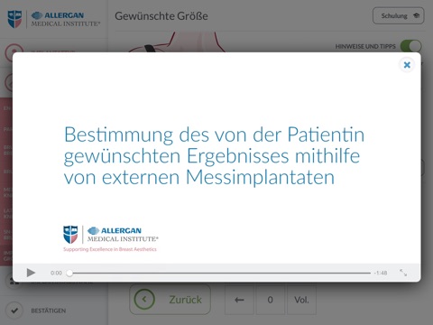 Natrelle™ Implant Selection App - DE screenshot 3
