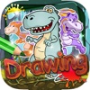 Drawing Desk Dinosaurus : Draw and Paint  Coloring Books Edition Free
