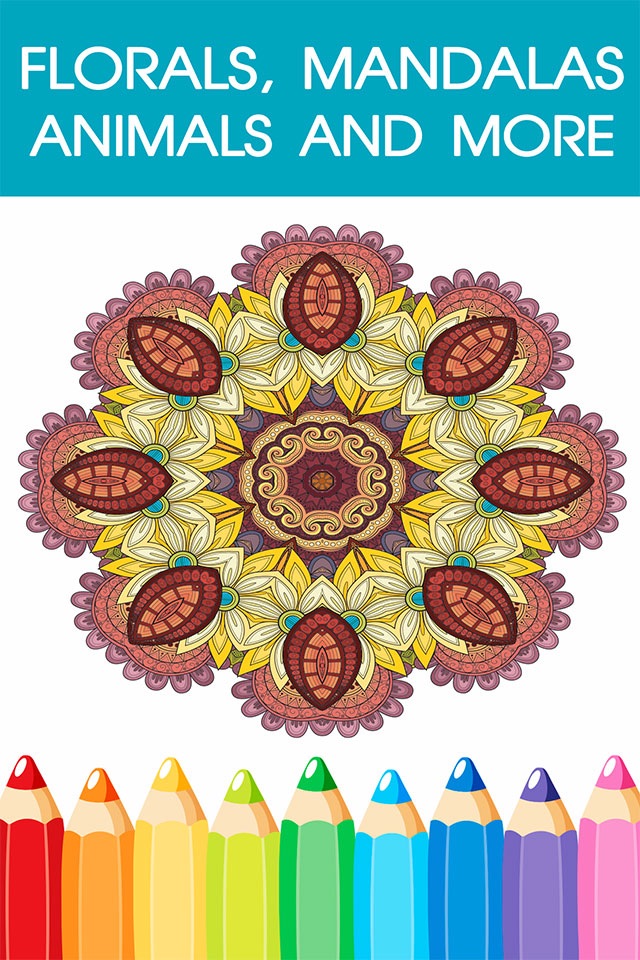 mandala coloring book - free adult colors therapy free stress relieving pages screenshot 3