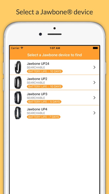 Finder for Jawbone Lite - find your lost UP24, UP2, UP3 and UP4