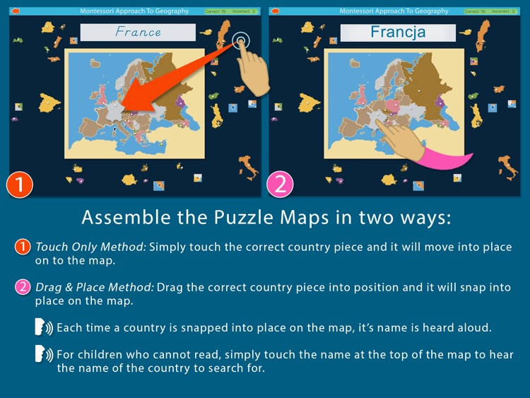 Montessori Approach To Geography HD - Europe Lite screenshot-3