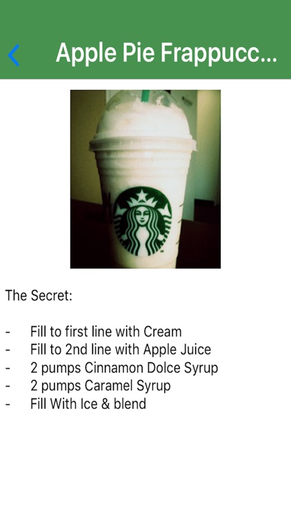 Secret Menu For Starbucks Drinks & Beverages