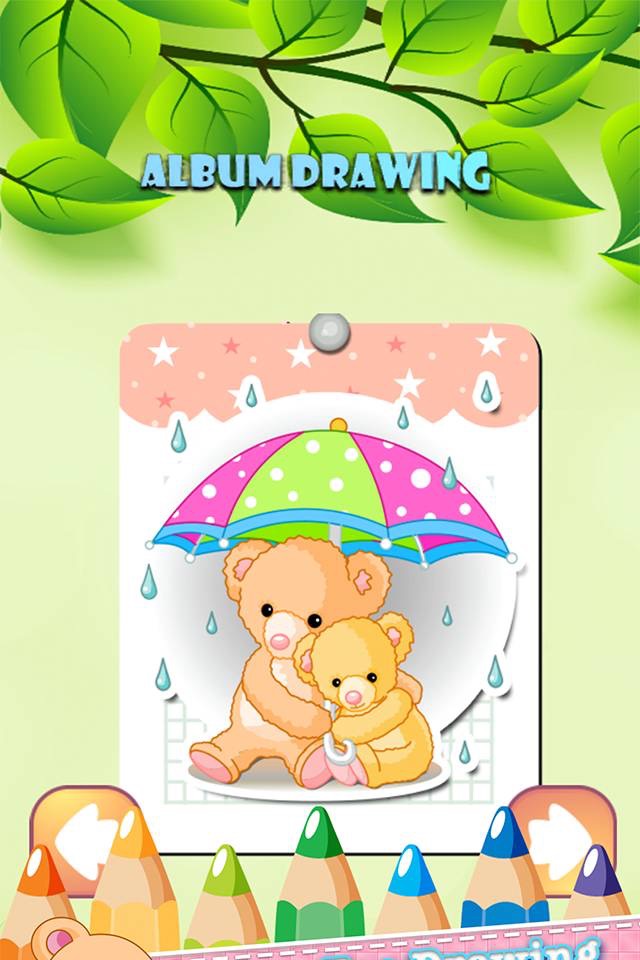 Bear Zoo Drawing Coloring Book - Cute Caricature Art Ideas pages for kids screenshot 2