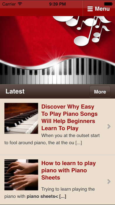Learn to Play Piano‎ -  Simple Tips for Playing The Pianoのおすすめ画像1