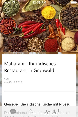 Maharani Restaurant Grünwald screenshot 2