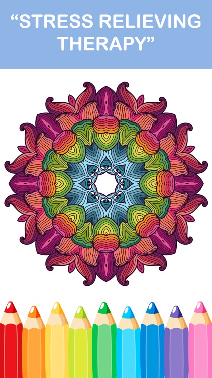 mandala coloring book - adult colors therapy free stress relieving pages screenshot-3