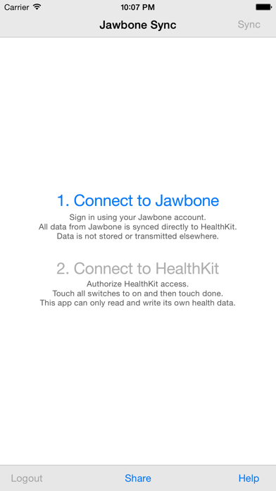 Health Sync for Jawbo... screenshot1