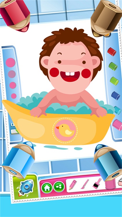 Little Babies Coloring Book World Paint and Draw Game for Kids screenshot-3