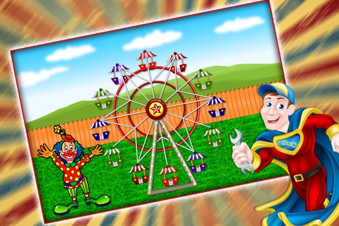 Circus Carnival Hero Rescue game - Call 911 and rebuild the amusement park with super heroes screenshot 4