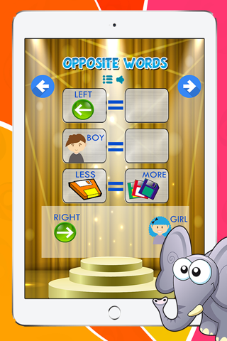 Learn English Vocabulary and Conversation Opposite for Kids screenshot 3